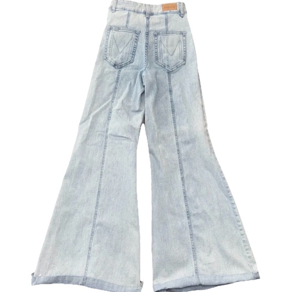 Show Me Your Mumu Jeans 27 Glacier Blue Ashbury Wide Leg Stretch 70s Boho Y2K - Picture 2 of 12